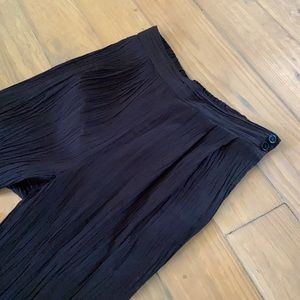 Vintage black crinkle pants